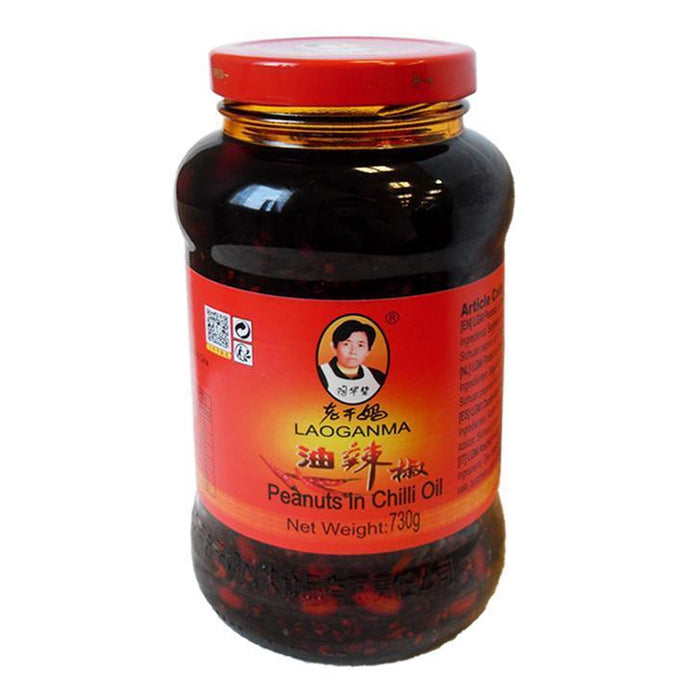 LAOGANMA PEANUTS IN CHILLI OIL LARGE 730G 老干媽 油辣椒 (BBD 03/2025)