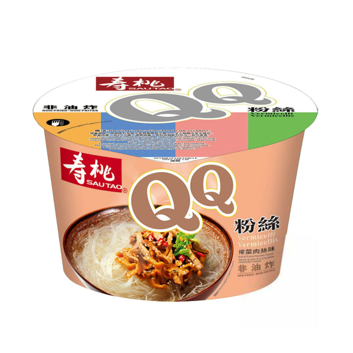 SAU TAO QQ PORK & PICKLED MUSTARD VERMICELLI NOODLE BOWL 72G 壽桃榨菜肉絲碗裝粉絲