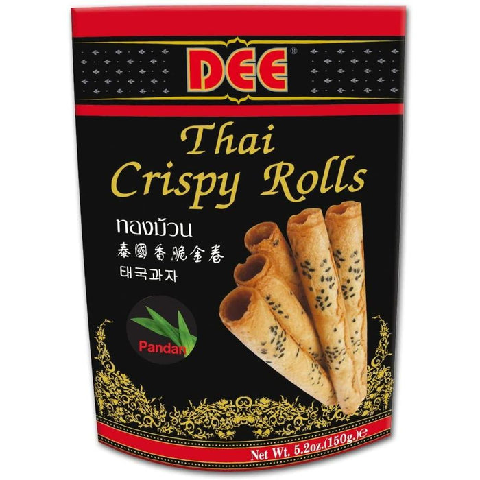 DEE CRISPY ROLL PANDAN FLAVOUR 150G 泰國香脆金卷-班蘭味