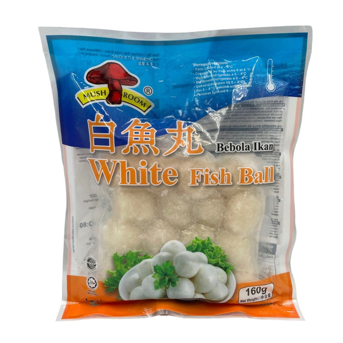 MUSHROOM BRAND WHITE FISH BALL 160G 白魚丸(小包)