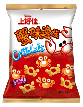 OISHI CRAB FLAVOUR CRABLETS 40G 上好佳蟹味逸族