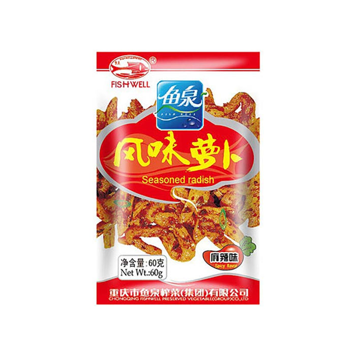 FISHWELL SPICY FLAVOUR SEASONED RADISH 60G 魚泉風味蘿蔔