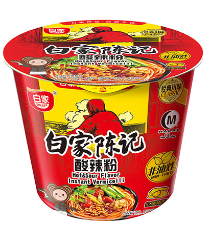 BAIJIA HOT & SOUR FLAVOUR POTATO VERMICELLI BOWL 105G 白家陈记酸辣粉