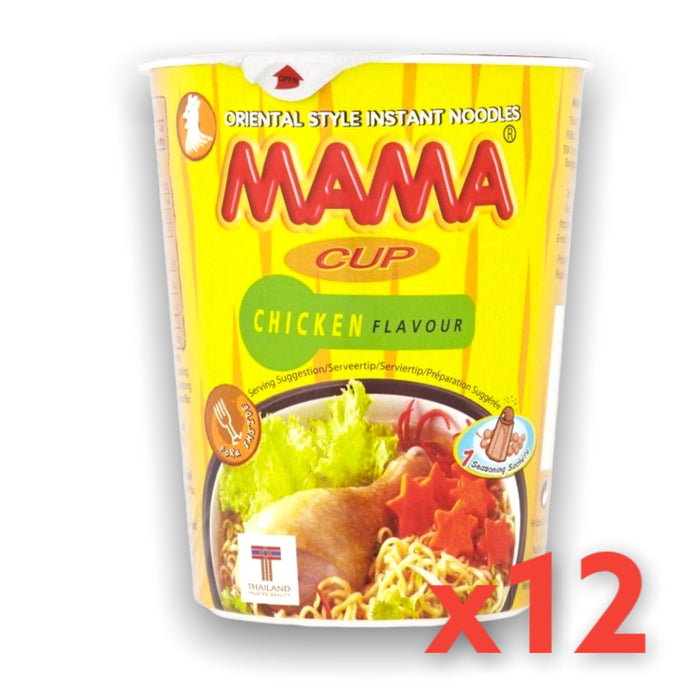 MAMA CHICKEN CUP NOODLE, CASE OF 12