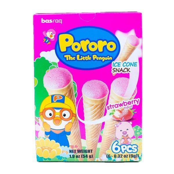 PORORO STRAWBERRY ICE CORN SNACK 54G
