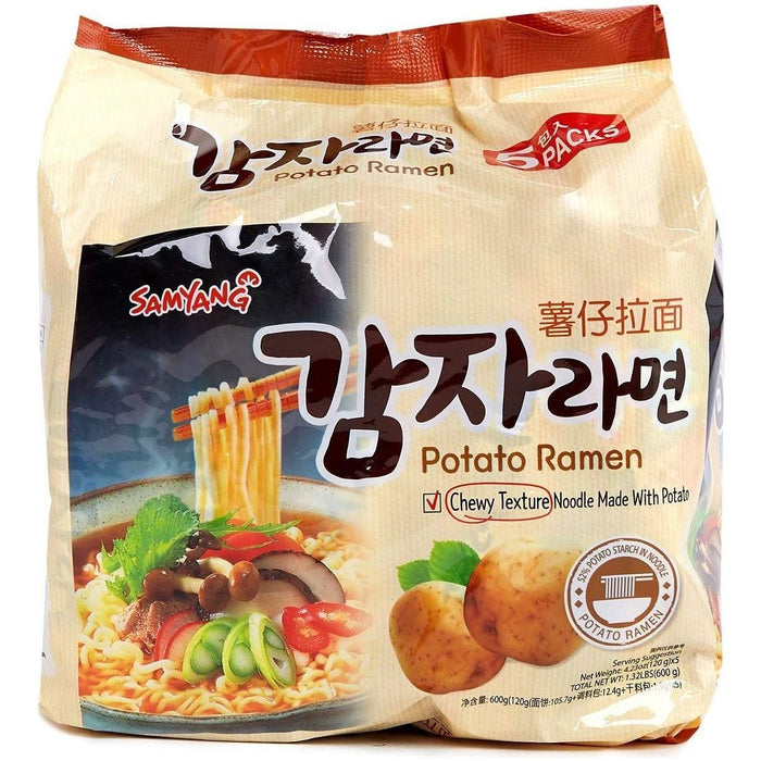 SAMYANG POTATO RAMEN NOODLE, Pack of 5 薯仔拉麵