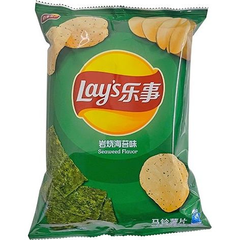LAY'S SEAWEED FLAVOUR POTATO CHIPS 70G 樂事岩燒海苔味薯片