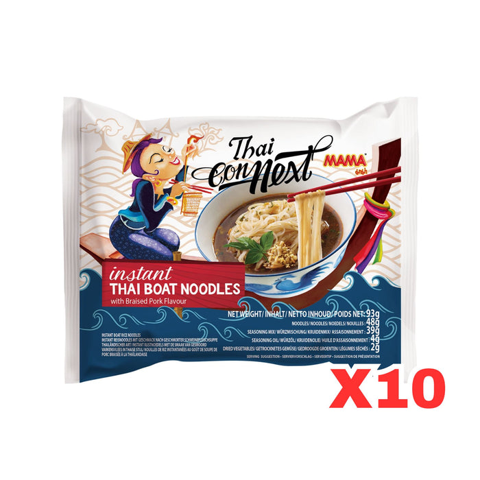 MAMA THAI CONNEXT THAI BOAT INSTANT NOODLES 93G, CASE OF 10