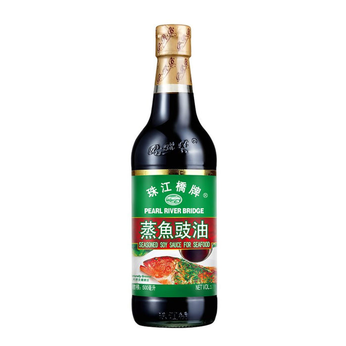PEARL RIVER BRIDGE SEASONED SOY SAUCE FOR SEAFOOD 420ML 珠江桥牌蒸鱼豉油