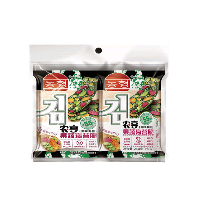 NONGHENG FRUIT & VEGETABLE SEAWEED CRISP 28.8G 農亨果蔬果海苔脆