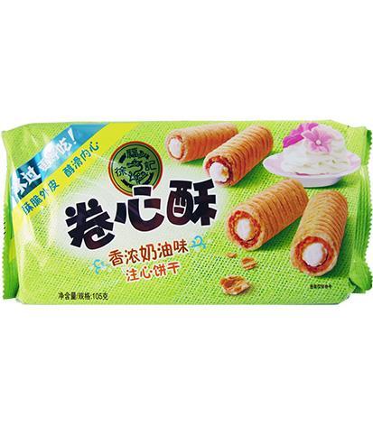 HSUFUCHI CREAMY ROLL CRISP COOKIES 105G 徐福記奶油捲心酥