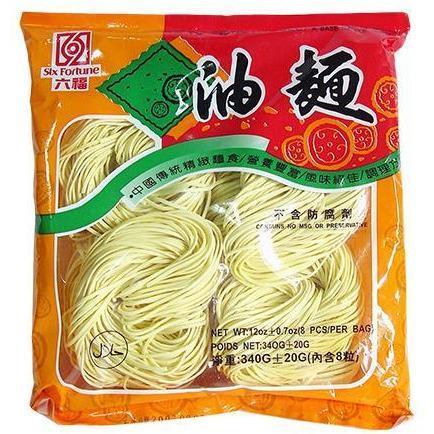 SIX FORTUNE DRIED NOODLE 340G 六福油麵