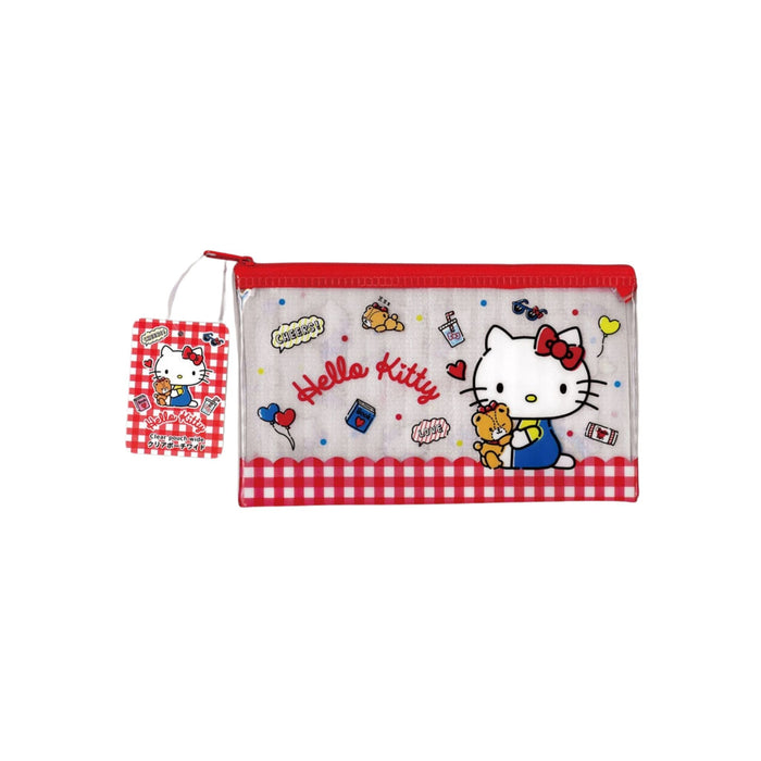SANRIO HELLO KITTY RED CHECK PENCIL CASE