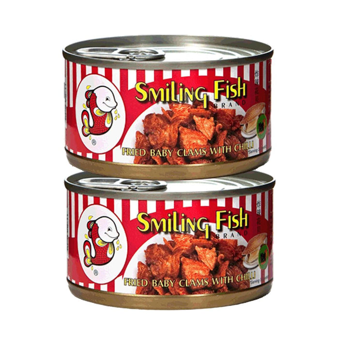 SMILING FISH FRIED CHILLI BABY CLAMS (TWIN PACK) 樂魚炸辣花貝
