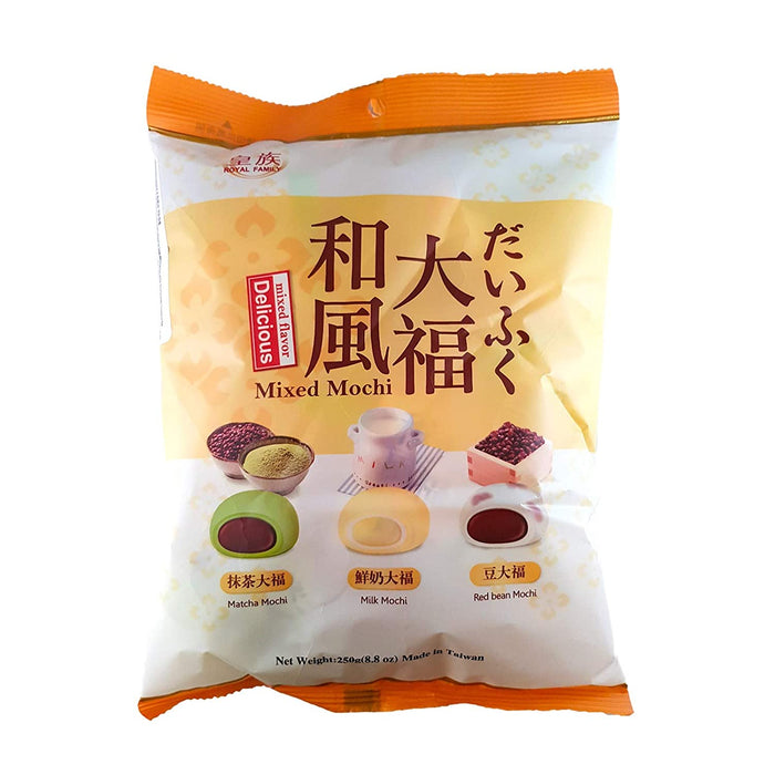 ROYAL FAMILY MIXED FLAVOUR MOCHI 250G 皇族和风大福(红豆牛奶抹茶)
