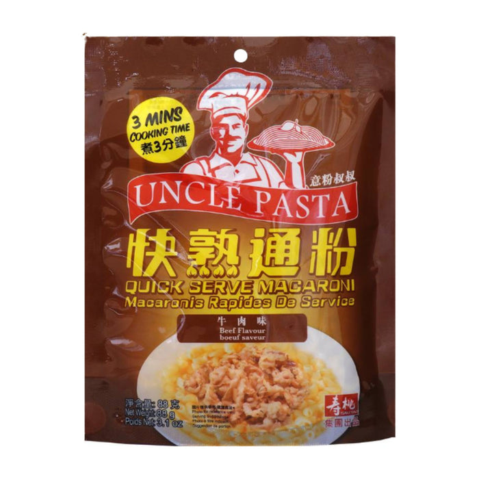 SAU TAO UNCLE PASTA QUICK SERVE BEEF FLAVOUR MACARONI 88G