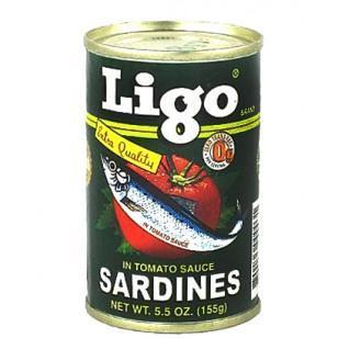 LIGO SARDINES IN TOMATO SAUCE 155G