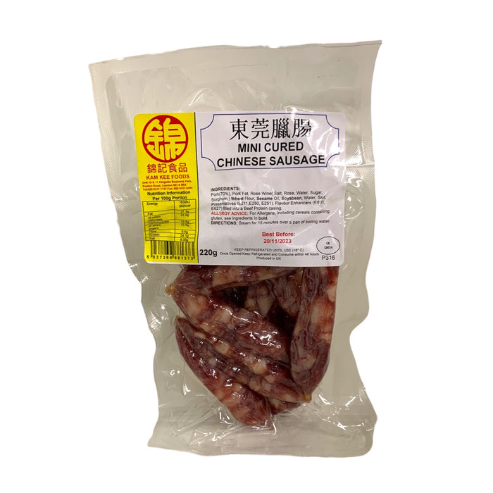 KAM KEE MINI SMALL CURED SAUSAGE 220G 錦記東莞臘腸