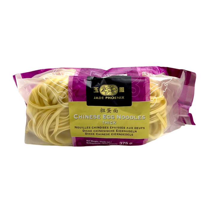 JADE PHOENIX CHINESE EGG THICK NODLES - 375G 玉凤粗蛋面