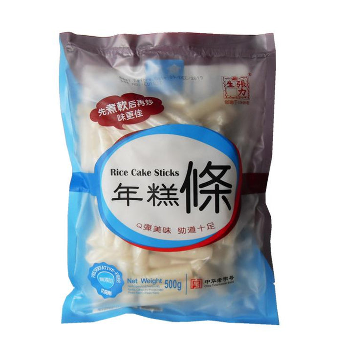 CHANG LI SHENG RICE CAKE STICKS 500G 張力生年糕條