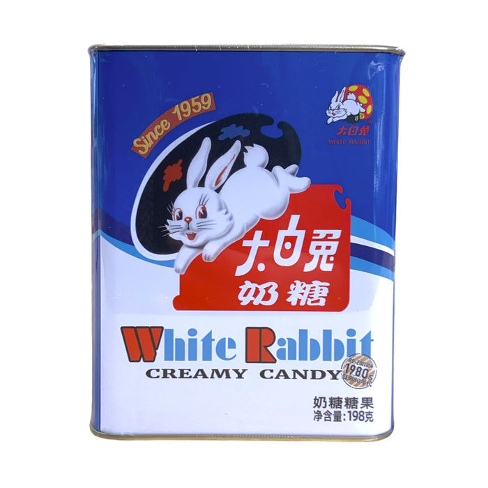 WHITE RABBIT CANDY TIN 198G 大白兔奶糖蓝罐