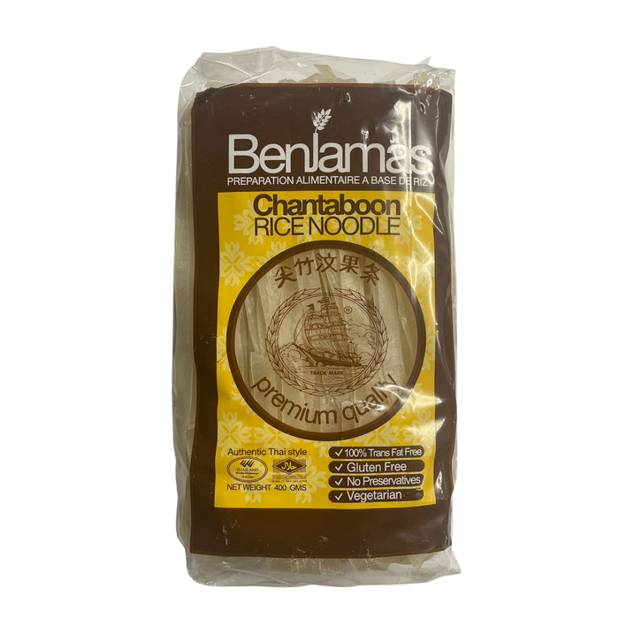 BENJAMAS 10MM CHANTABOON RICE NOODLE 400G