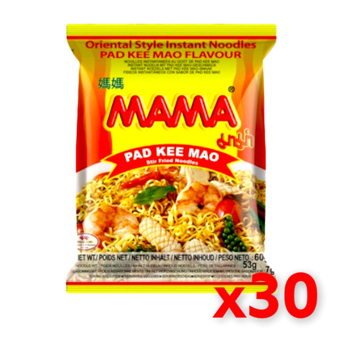 MAMA PAD KEE MAO STIR FRIED NOODLES, Case of 30