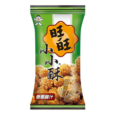 WANT WANT CHICKEN FLAVOUR MINI SENBEI RICE CRACKERS 60G 旺旺 小小酥 (香蔥鷄汁口味)
