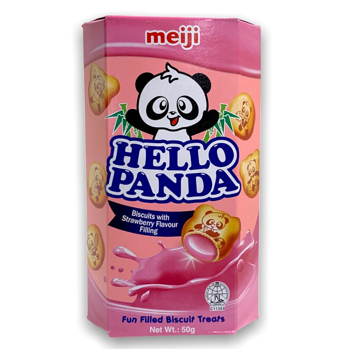 MEIJI HELLO PANDA BISCUIT STRAWBERRY 50G