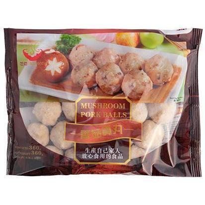 ZHENG DIAN FROZEN MUSHROOM PORK BALL 360G 正點香蘑菇貢丸