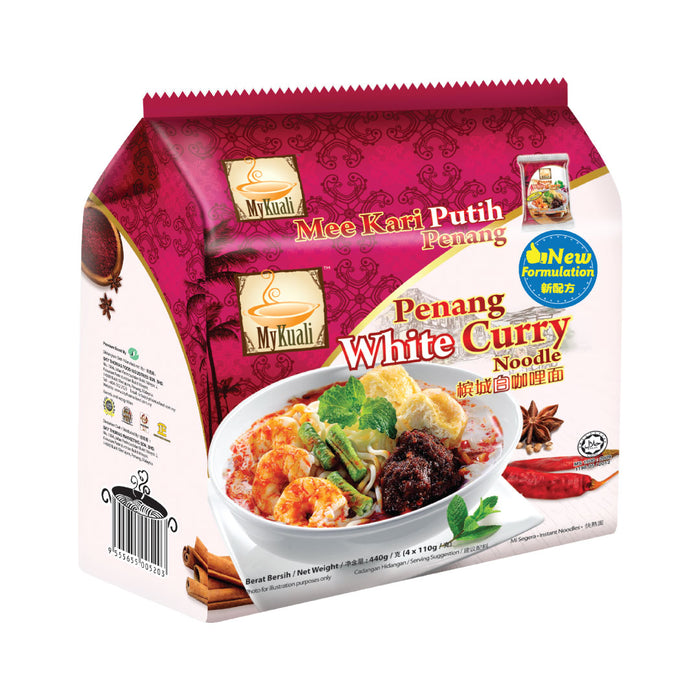 MYKUALI PENANG WHITE CURRY NOODLE 4X110G 檳城白咖哩麵