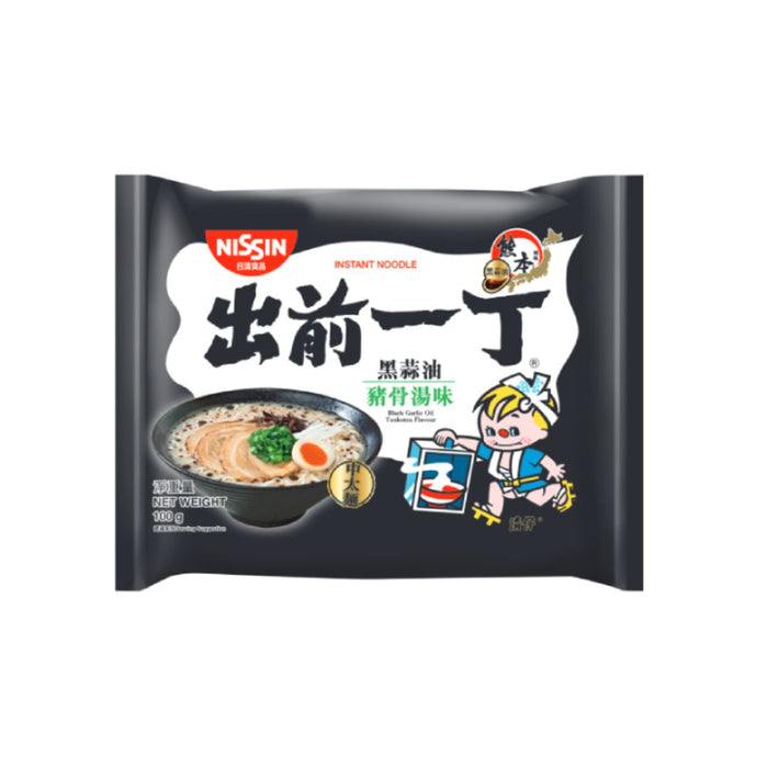 NISSIN HONG KONG BLACK GARLIC TONKOTSU RAMEN 100G 出前一丁黑蒜油豬骨味湯麵