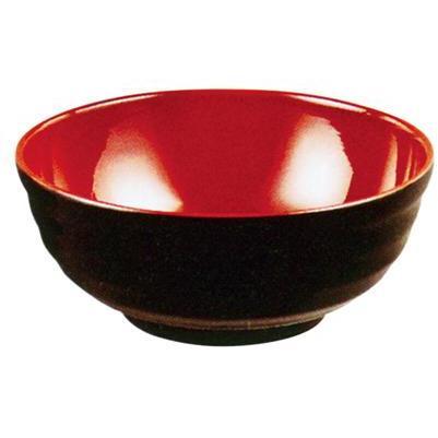 RED & BLACK UDON SOUP BOWL 200X80MM 日式烏冬湯碗