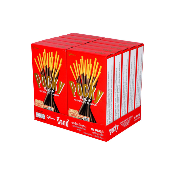 GLICO POCKY CHOCOLATE BISCUIT STICKS 47G, CASE OF 10 (BBD 10/2025)