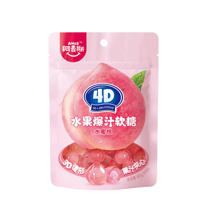 AMOS 4D桃子軟糖 65克