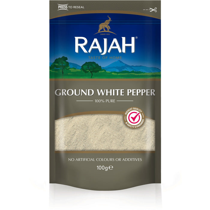 RAJAH GROUND WHITE PEPPER 100G
