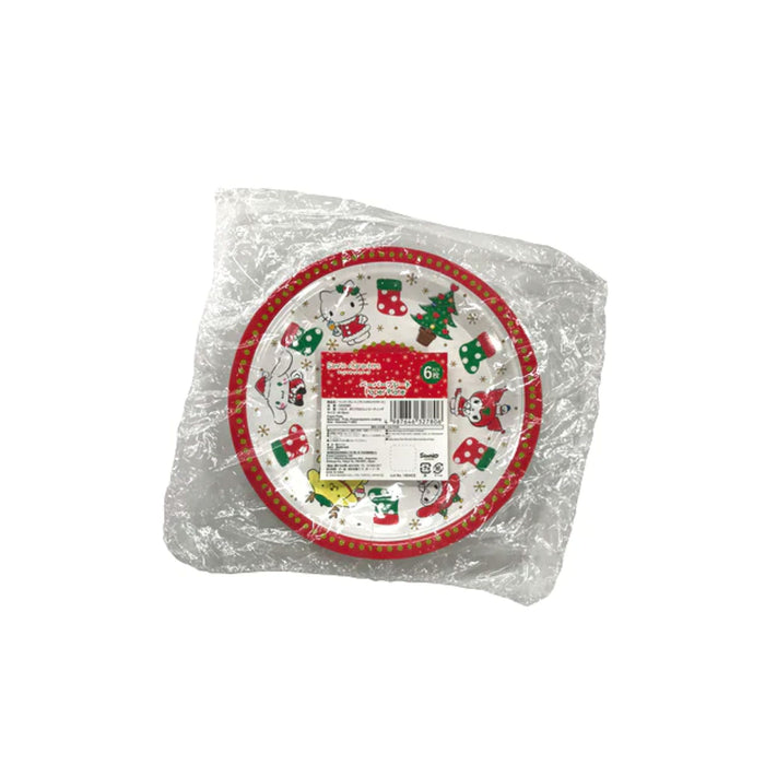 SANRIO CHRISTMAS THEMED PAPER PLATES 6PCS