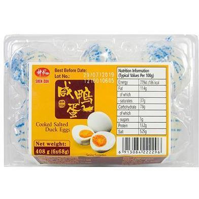 SHEN DAN COOKED SALTED DUCK EGGS 408G 神丹熟鹹鴨蛋
