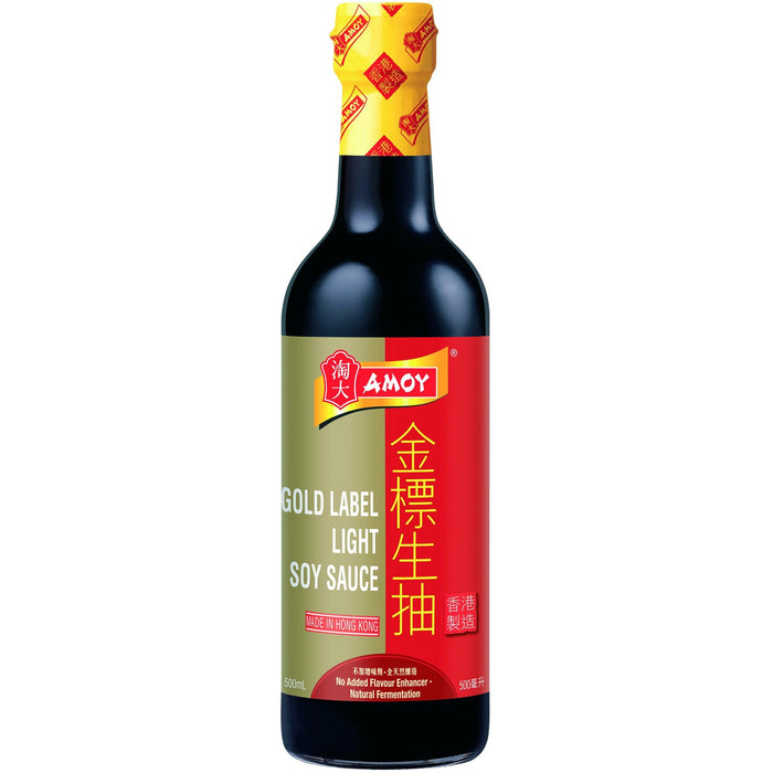 AMOY GOLD LABEL LIGHT SOY SAUCE 500ml 金標生抽