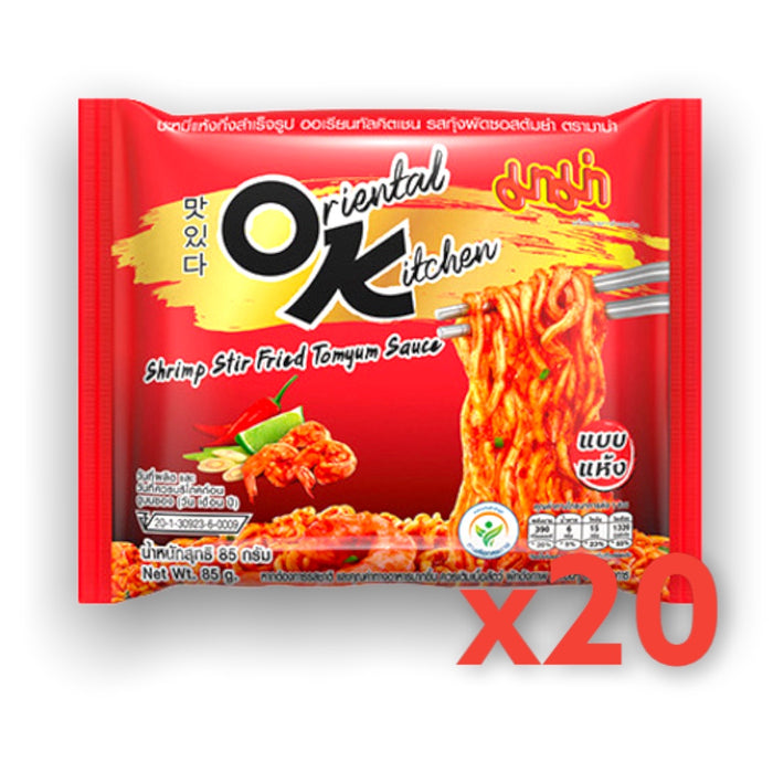 MAMA ORIENTAL KITCHEN SHRIMP STIR FRIED TOM YUM, CASE OF 20