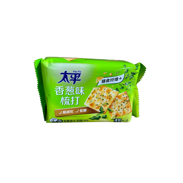 PACIFIC SALTINE CHIVES FALVOUR CRACKERS - 100G