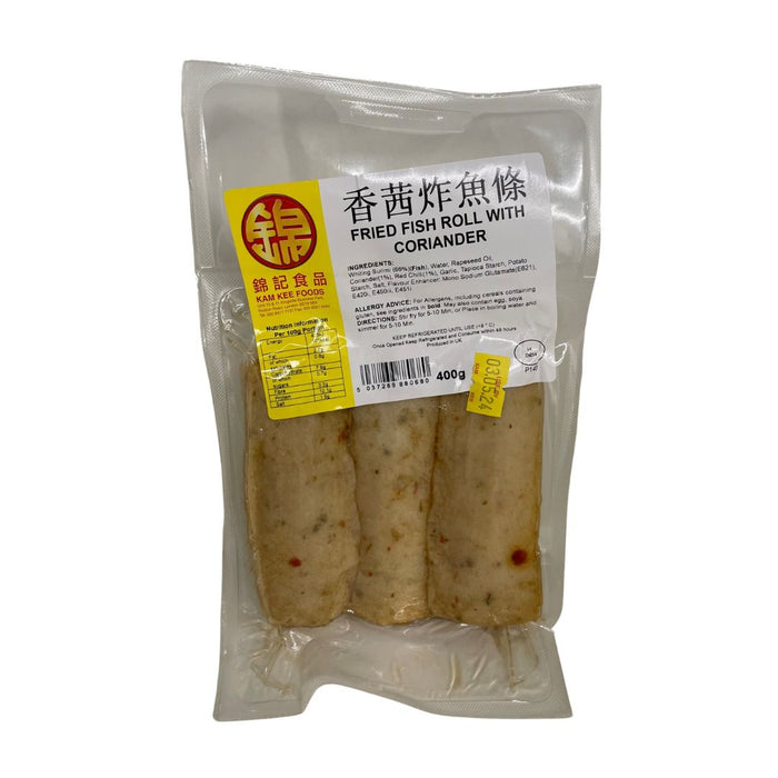 KAM KEE CORIANDER FISH ROLL (BIG) 400G 錦記香茜炸魚條