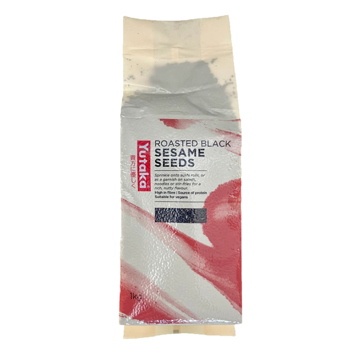 YUTAKA ROASTED BLACK VEGAN SESAME SEEDS 1KG