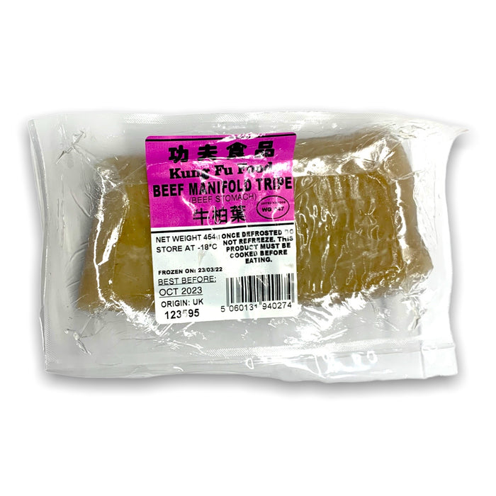 KUNG FU FROZEN BEEF MANIFOLD TRIPE - 454G 功夫牛栢葉