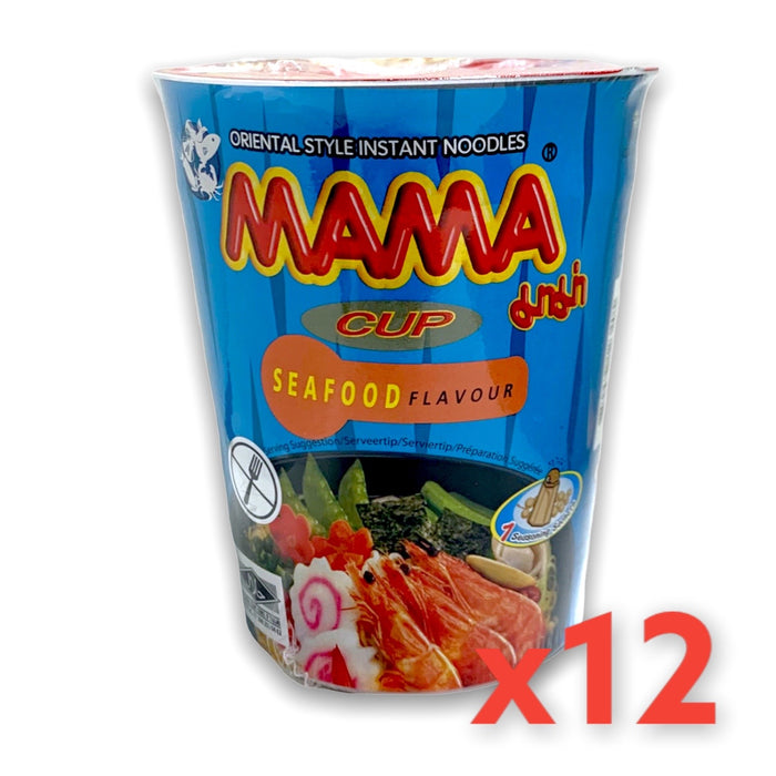 MAMA CUP NOODLE SEAFOOD, CASE OF 12