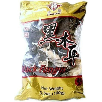 FORTUNE DRIED BLACK FUNGUS 100G 樂福白背黑木耳