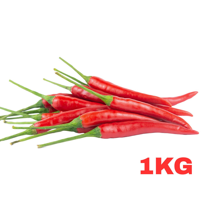 LONG RED CHILLI 1KG (DISPATCHED MONDAY - THURSDAY)