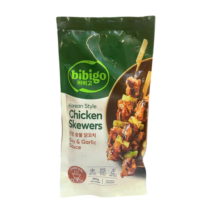 BIBIGO SOY & GARLIC CHICKEN SKEWERS 180G