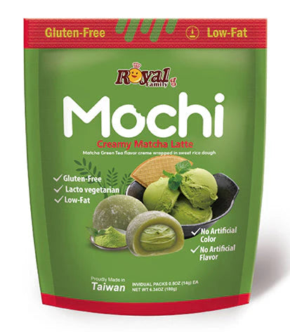 ROYAL FAMILY CREAMY MATCHA LATTE GLUTEN FREE MOCHI - 180G