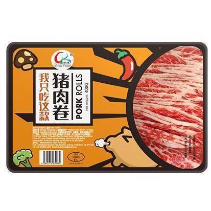 KINDA HAND PORK ROLLED SLICES 400G 金達豬肉捲